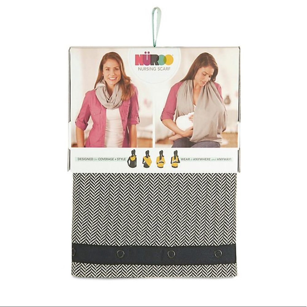 NüRoo Nursing Scarf Cover in Herringbone